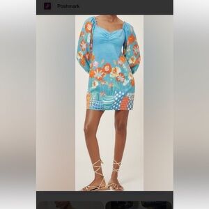 FARM Rio | Dresses | Farm Rio Sleeveless Linen Tiered Mini Dress | Poshmark